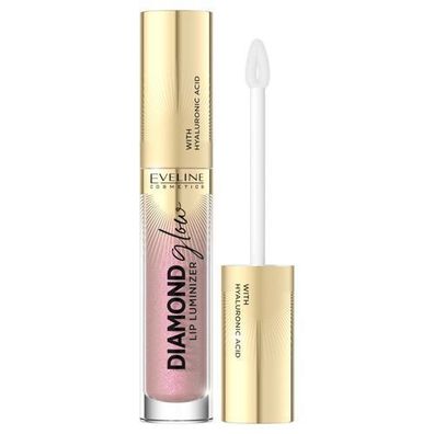 Eveline Cosmetics Hyaluron Lippen-Gloss in Glamour Honig 08, 4,5 ml