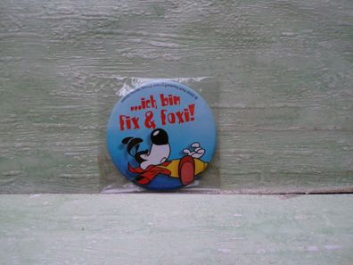 alter Pin Button Anstecknadel Rolf Kauka Goofy ich bin fix & foxi ca 5,5cm OVP C)2000
