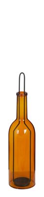Kaheku Flaschen Teelicht-Halter Havor amber 7,5 Ø 28h 420662961