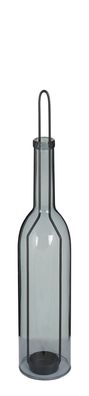 Kaheku Flaschen Teelicht-Halter Havor grau 7,5 Ø 34h 420663003