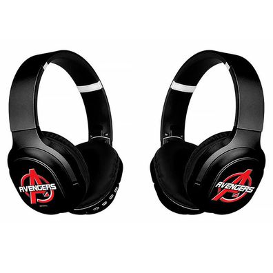Kopfhörer Wireless Stero Headphones with micro Avengers 003 Marvel Black Headset