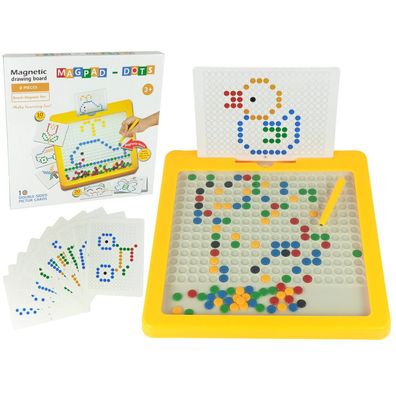IMPORT Leantoys Magnettafel mit 100 Perlen Gelb
