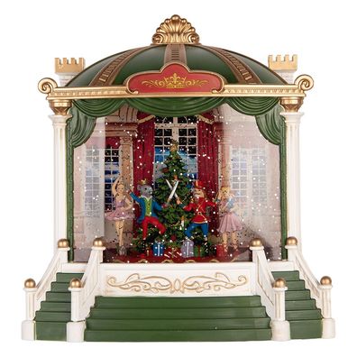 Clayre & Eef Weihnachtsdekoration mit LED-Beleuchtung und Musik 22x11x23 cm / 3xAA