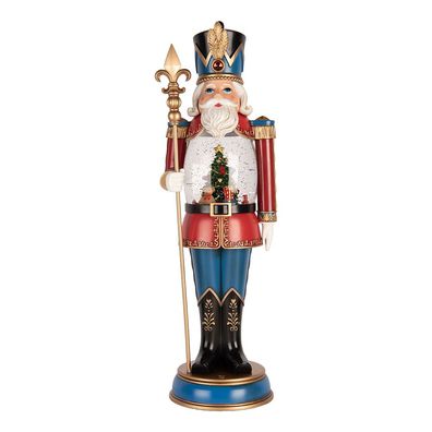 Clayre & Eef Weihnachtsdekoration mit LED-Beleuchtung und Musik Nussknacker 5x14x50