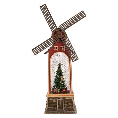 Clayre & Eef Weihnachtsdekoration mit LED-Beleuchtung und Musik 11x11x28 cm / 3xAA