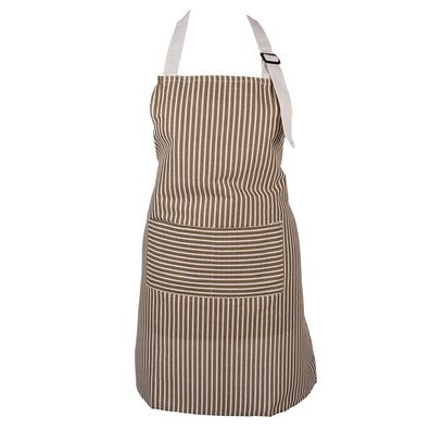 Clayre & Eef Küchenschürze 69x68 cm Braun Polyester (Gr. 69x68 cm)