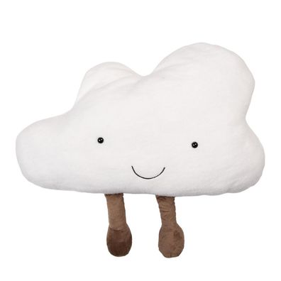 Clayre & Eef Dekokissen 60x30x10 cm Weiß Polyester (Gr. 60x30x10 cm)