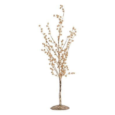 Clayre & Eef Dekoration Baum 9x9x46 cm Goldfarbig Metall (Gr. 9x9x46 cm)