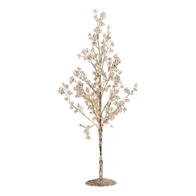 Clayre & Eef Dekoration Baum 9x9x50 cm Goldfarbig Metall (Gr. 9x9x50 cm)