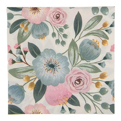 Clayre & Eef Servietten Papier 20er Set 33x33 cm Beige Papier (Gr. 33x33 cm (20))