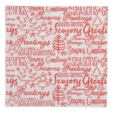 Clayre & Eef Servietten Papier 20er Set 33x33 cm Weiß Papier (Gr. 33x33 cm (20))