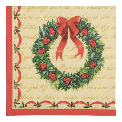 Clayre & Eef Servietten Papier 20er Set 33x33 cm Gelb Papier (Gr. 33x33 cm (20))