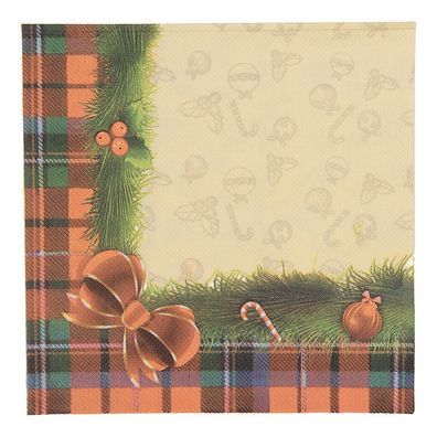 Clayre & Eef Servietten Papier 20er Set 33x33 cm Gelb Papier (Gr. 33x33 cm (20))