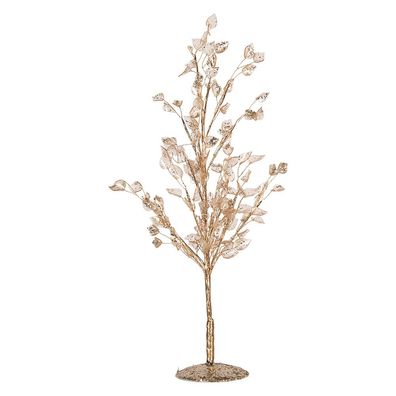 Clayre & Eef Dekoration Baum 9x9x45 cm Goldfarbig Metall (Gr. 9x9x45 cm)