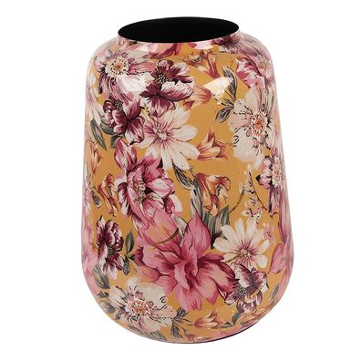 Clayre & Eef Vase Ø 27x34 cm Gelb Metall (Gr. Ø 27x34 cm)