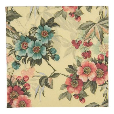 Clayre & Eef Servietten Papier 20er Set 33x33 cm Gelb Papier (Gr. 33x33 cm (20))