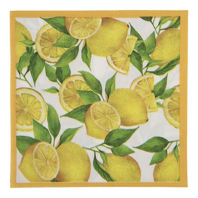 Clayre & Eef Servietten Papier 20er Set 33x33 cm Weiß Papier (Gr. 33x33 cm (20))