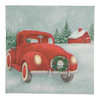 Clayre & Eef Servietten Papier 20er Set 33x33 cm Grün Papier (Gr. 33x33 cm (20))