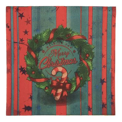 Clayre & Eef Servietten Papier 20er Set 33x33 cm Rot Papier (Gr. 33x33 cm (20))