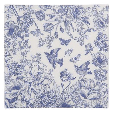 Clayre & Eef Servietten Papier 20er Set 33x33 cm Weiß Papier (Gr. 33x33 cm (20))