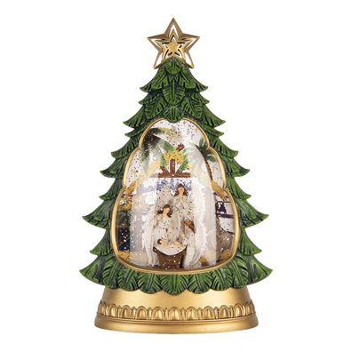 Clayre & Eef Weihnachtsdekoration mit LED-Beleuchtung und Musik Weihnachtsbaum