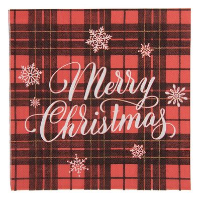 Clayre & Eef Servietten Papier 20er Set 33x33 cm Rot Papier (Gr. 33x33 cm (20))
