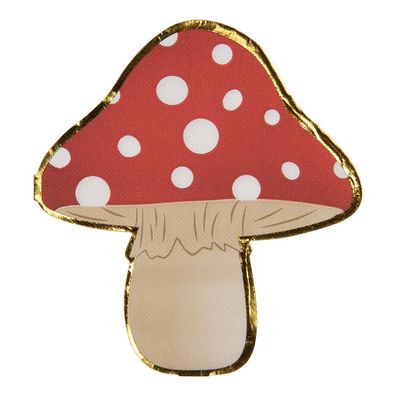 Clayre & Eef Servietten Papier 20er Set Pilz Rot Papier (Gr. (20))