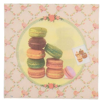 Clayre & Eef Servietten Papier 20er Set 33x33 cm Rosa Papier (Gr. 33x33 cm (20))