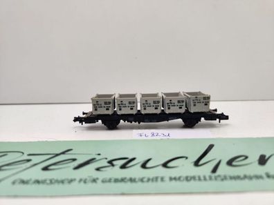 Fleischmann N DC 8231 Behältertragwagen "von Haus zu Haus" Lbs598 / DB