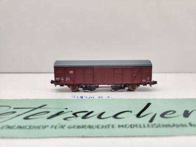 Fleischmann N DC 931486 gedeckter Güterwagen Gbs254 / Gleisreinigung / NEM / DB