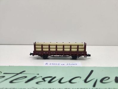 Roco N DC 25025 ex 2314S Rungenwagen Ladung Rundhölzer Rr20 / DB