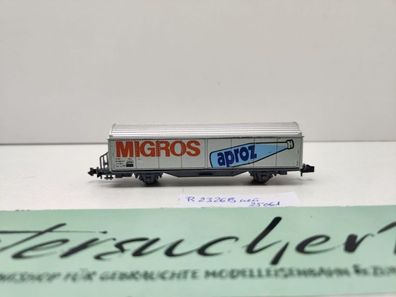 Roco N DC 25061 ex 2326B Schiebewandwagen "Migros Aproz" Hbis-vxy / SBB