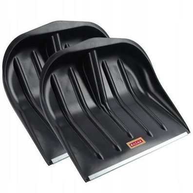KADAX Schneeschieber, 46 x 39,5 cm, Schneeschaufel ohne Stiel 2, Schwarz