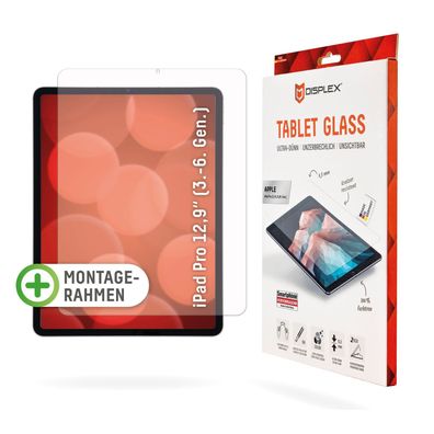 Displex Tablet Glass (9H) für Apple iPad Pro 12,9 Eco-Montagerahmen L-Form