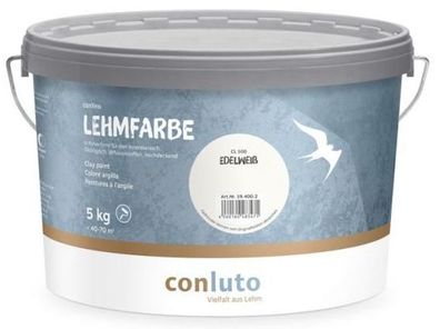 5 kg Lehmfarbe Edelweiß CL100 Wand Decke innen