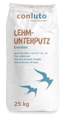 25 kg Lehm Unterputz Lehmputzmörtel DIN 18947