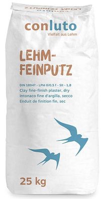 25 kg Lehm Feinputz Conluto DIN 18947