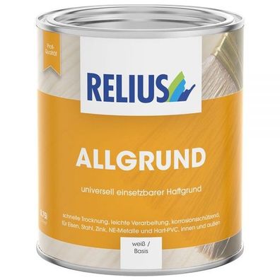 Relius Allgrund Grundierung Haftgrund 0,75 Liter 4 Farbtöne
