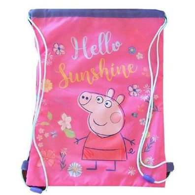 Peppa Pig - Sportbeutel pink Turnbeutel für Kinder Mädchen Schule