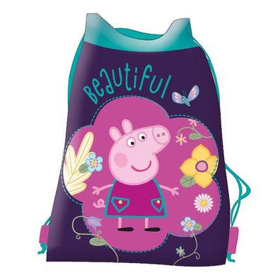 Peppa Pig - Sportbeutel blau Turnbeutel Für Kinder Schule Schulbedarf Tasche