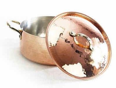 CopperGarden®" Kupfertopf ø24 cm | 4 Liter mit Deckel, verzinnt