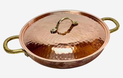 CopperGarden®" Kupferpfanne ø20 cm | Griffe & Deckel | verzinnt