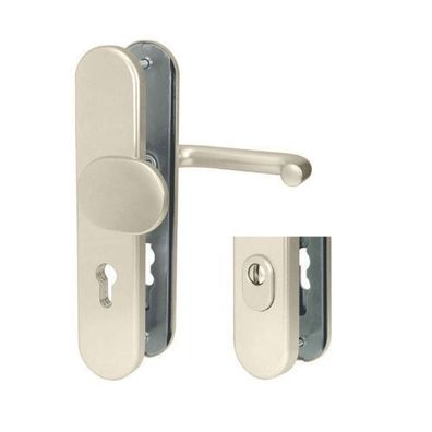 WEKA Schutzbeschlag ES1 Wechselgarnitur Langschild Alu F2 Neusilber