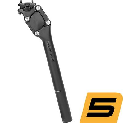 Federsattelstütze SP 705N Alu, ø = 27,2 L = 350mm, schwarz sand, Humpert, 59454101