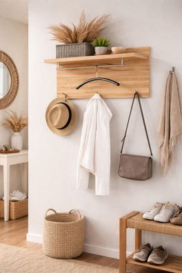 Garderobe Kernbuche dekor Garderobenpaneel 80 x 30 x 40 #509