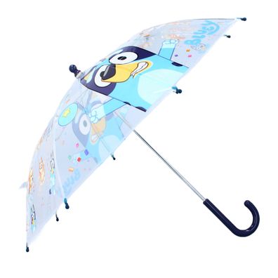 Bluey ? 70 cm Kinder Regenschirm Rainy Days mit durchsichtigem Schirmdach