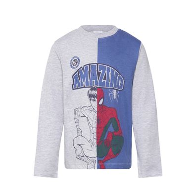 Spiderman Langarmshirt Kinder Shirt Baumwolle Langarm Oberteil für Alltag Schule