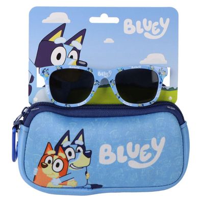 Bluey Kinder Sonnenbrillen Set mit Etui und Schutzcover für Alltag und Urlaub