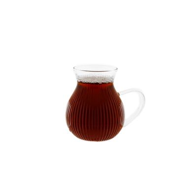 Style Teegläser mit Henkel - 6-teiliges Set, Relief-Design, 200 ml
