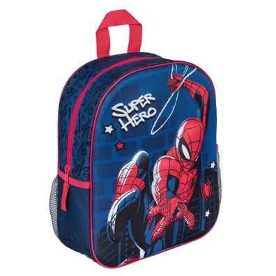 Marvel Spider Man 3D Rucksack blau Kinder Backpack für Kindergarten Schule Freizei